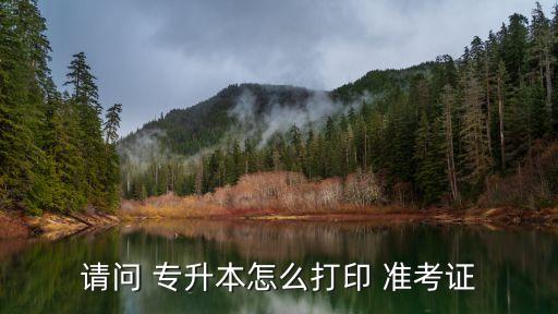 請(qǐng)問(wèn) 專升本怎么打印 準(zhǔn)考證