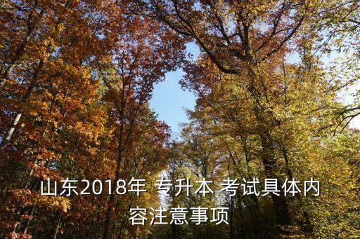 山東2018年 專(zhuān)升本 考試具體內(nèi)容注意事項(xiàng)