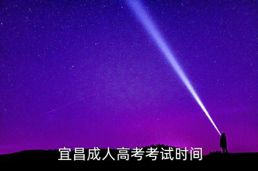  宜昌成人高考考試時間