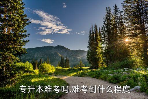 專升本難考嗎,難考到什么程度