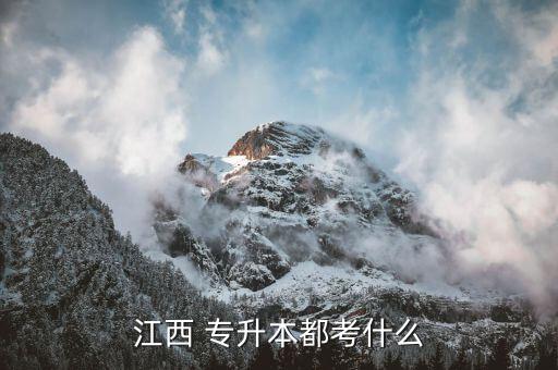 江西 專(zhuān)升本都考什么