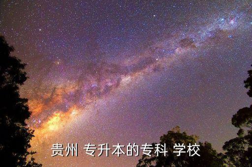 貴州 專升本的專科 學校