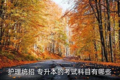 護理統(tǒng)招 專升本的考試科目有哪些