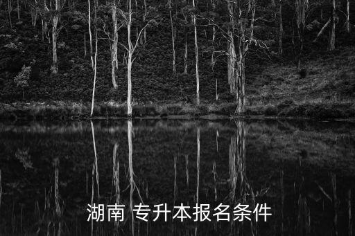  湖南 專升本報(bào)名條件