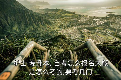  護士 專升本, 自考怎么報名大概是怎么考的,要考幾門