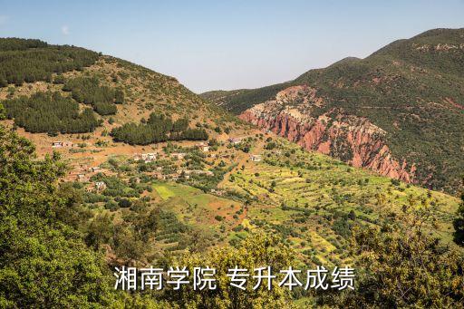  湘南學(xué)院 專升本成績