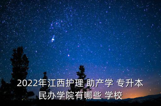 2022年江西護(hù)理 助產(chǎn)學(xué) 專升本民辦學(xué)院有哪些 學(xué)校