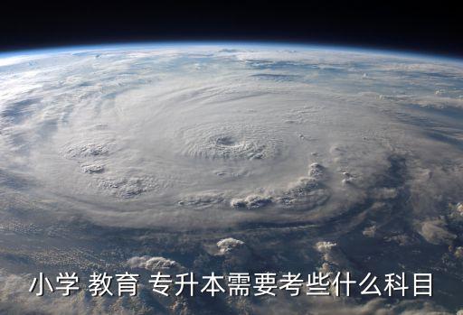 小學(xué) 教育 專升本需要考些什么科目