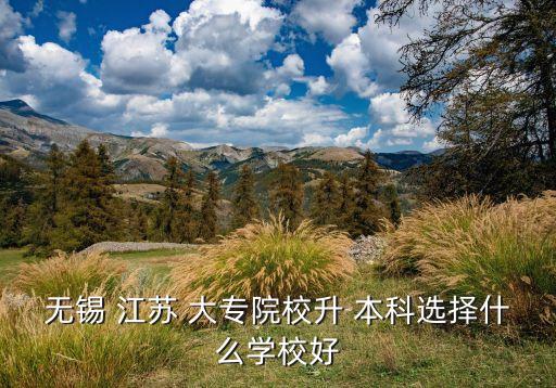 無(wú)錫 江蘇 大專(zhuān)院校升 本科選擇什么學(xué)校好