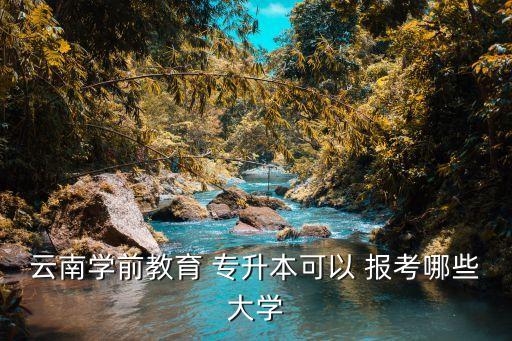 云南學(xué)前教育 專升本可以 報(bào)考哪些大學(xué)