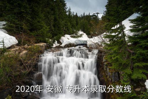 2020年 安徽 專升本錄取分?jǐn)?shù)線