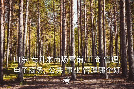 山東 專升本市場營銷,工商 管理,電子商務, 公共 事業(yè) 管理哪個好考