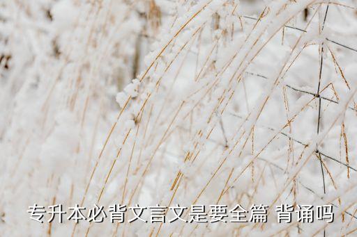 2015專(zhuān)升本語(yǔ)文背誦,專(zhuān)升本背文言文需要背哪些古文?