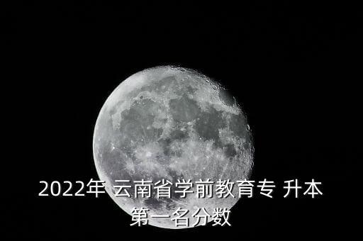 2022年 云南省學(xué)前教育專 升本第一名分數(shù)