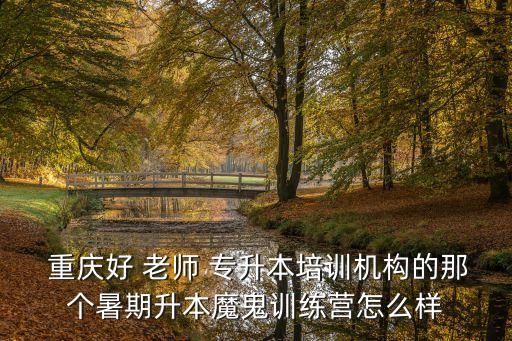  重慶好 老師 專升本培訓(xùn)機(jī)構(gòu)的那個(gè)暑期升本魔鬼訓(xùn)練營(yíng)怎么樣