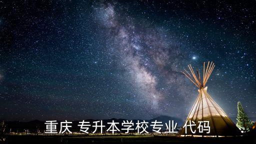 重慶 專升本學校專業(yè) 代碼