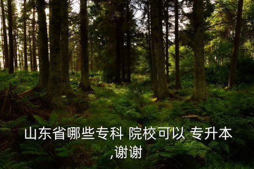 山東省哪些?？?院?？梢?專升本,謝謝