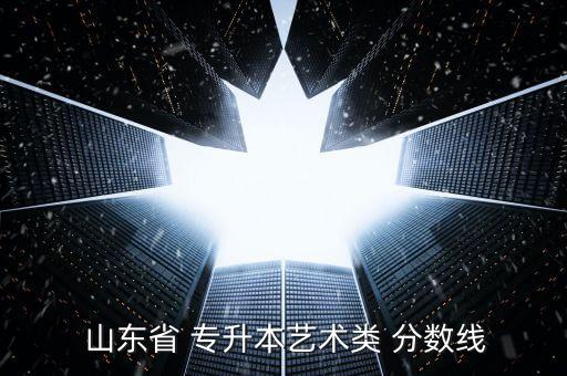  山東省 專升本藝術類 分數(shù)線