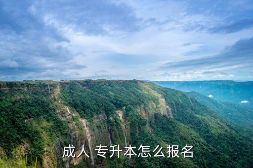  成人 專(zhuān)升本怎么報(bào)名