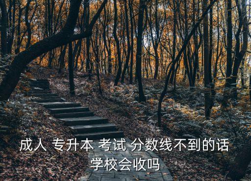 成人 專升本 考試 分?jǐn)?shù)線不到的話學(xué)校會收嗎