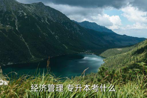 經(jīng)濟(jì)管理 專(zhuān)升本考什么