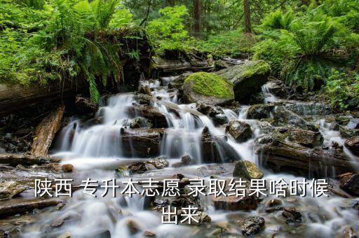 陜西 專升本志愿 錄取結果啥時候出來