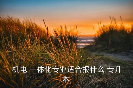  機(jī)電 一體化專業(yè)適合報什么 專升本