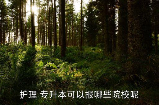 護理 專升本可以報哪些院校呢
