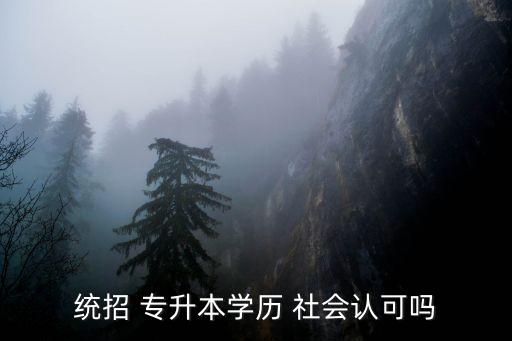 統(tǒng)招 專升本學(xué)歷 社會(huì)認(rèn)可嗎