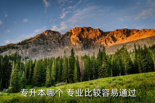  專升本哪個 專業(yè)比較容易通過