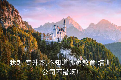 我想 專(zhuān)升本,不知道哪家教育 培訓(xùn)公司不錯(cuò)啊!