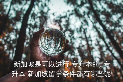  新加坡是可以進(jìn)行 專升本的, 專升本 新加坡留學(xué)條件都有哪些呢