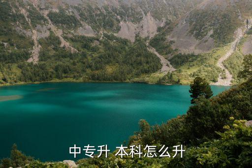  中專(zhuān)升 本科怎么升