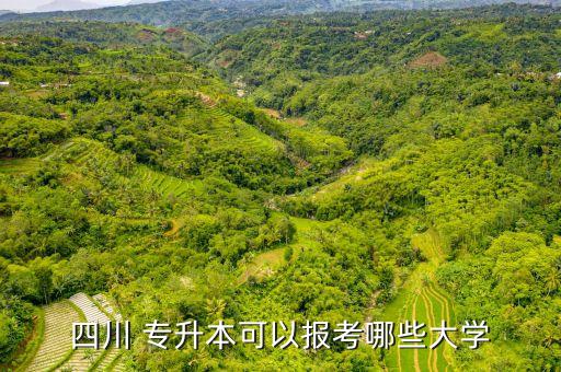四川 專升本可以報考哪些大學