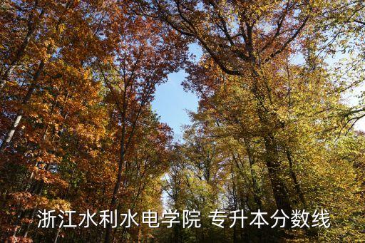 浙江專升本學校投檔線,浙江水電學院高考成績揭曉