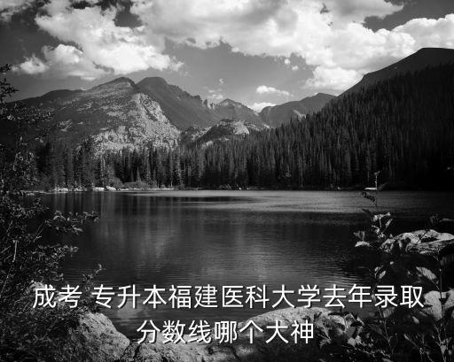  成考 專升本福建醫(yī)科大學(xué)去年錄取分數(shù)線哪個大神