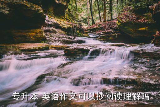  專升本 英語作文可以抄閱讀理解嗎