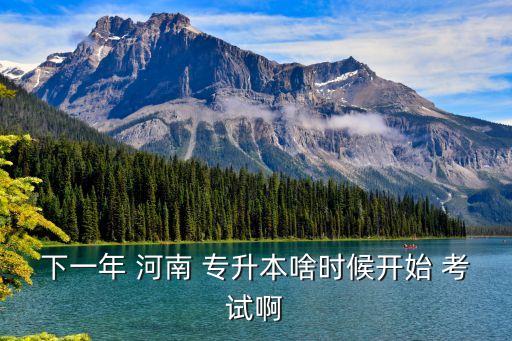 下一年 河南 專(zhuān)升本啥時(shí)候開(kāi)始 考試啊