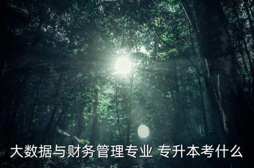 專升本考試重慶數(shù)學(xué),大數(shù)據(jù)與財務(wù)管理專業(yè)專升本考試內(nèi)容如下