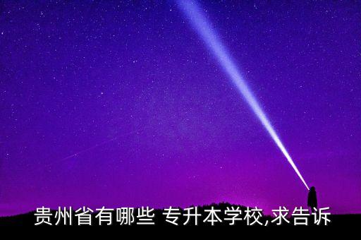  貴州省有哪些 專升本學(xué)校,求告訴