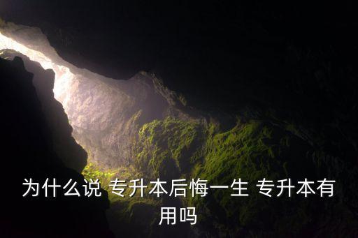 為什么說(shuō) 專升本后悔一生 專升本有用嗎