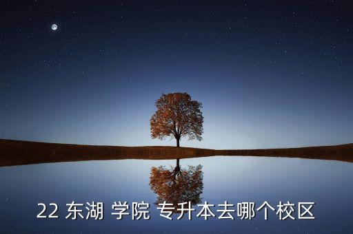 22 東湖 學(xué)院 專升本去哪個(gè)校區(qū)
