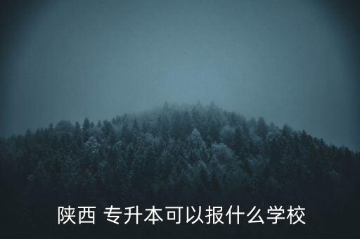  陜西 專升本可以報(bào)什么學(xué)校