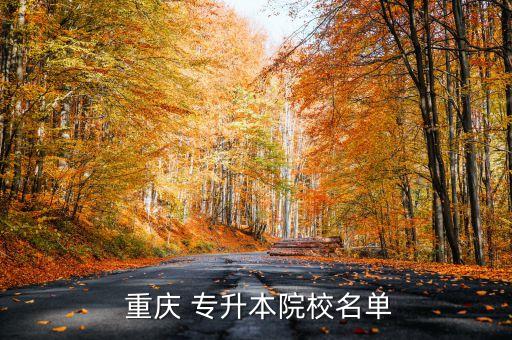  重慶 專(zhuān)升本院校名單