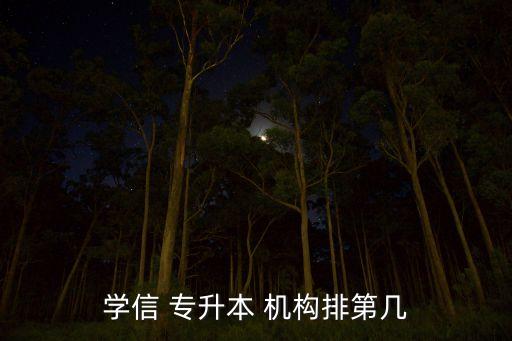 學信 專升本 機構排第幾