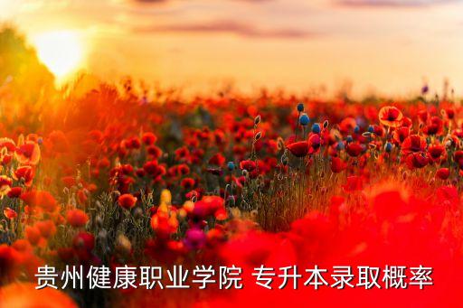  貴州健康職業(yè)學(xué)院 專升本錄取概率