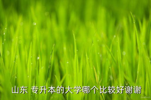  山東 專升本的大學(xué)哪個比較好謝謝