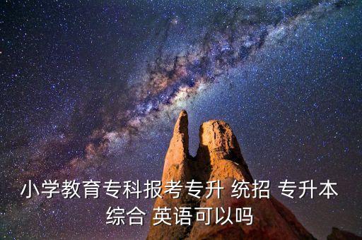 小學教育?？茍罂紝Ｉ?統(tǒng)招 專升本綜合 英語可以嗎
