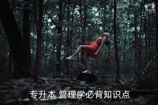  專升本 管理學(xué)必背知識點(diǎn)