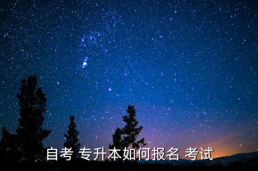 專(zhuān)升本 自學(xué)考試,自考專(zhuān)升本報(bào)名流程